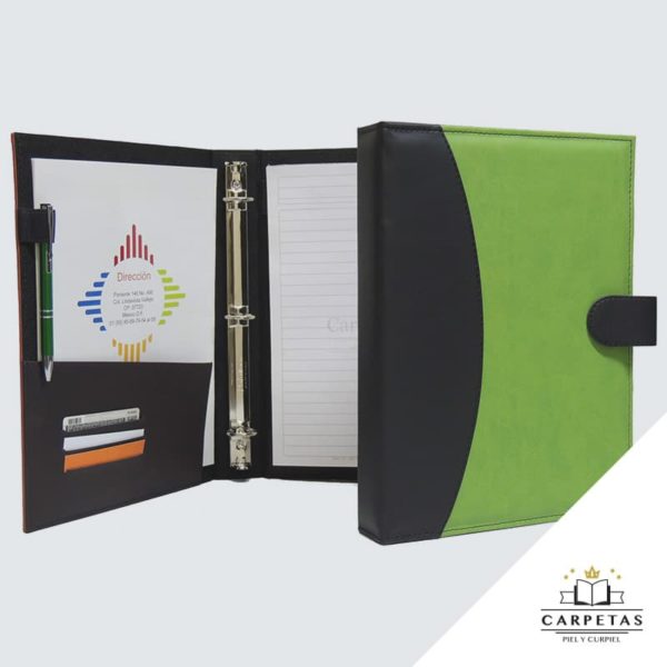 encuentra las mejores carpetas en Puebla - carpeta cosida con tres tarjeteros 149