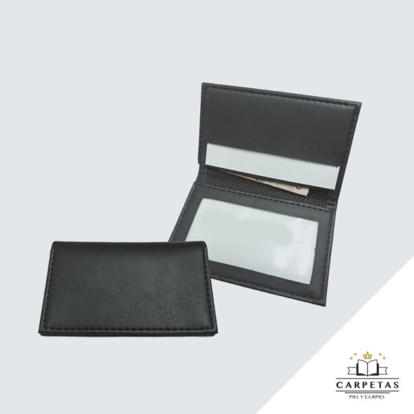 encuentra las mejores carpetas en Puebla - porta credencial cosido 3 compartimentos uno transparente 164